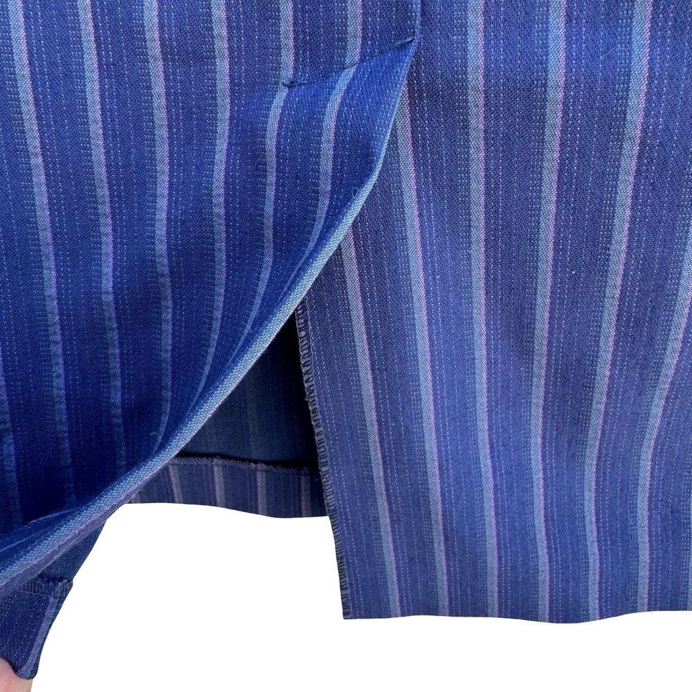 Cynthia Rowley Vintage 90s Y2K Pinstripe Pencil Skirt Tailored Knee Length Blue - Picture 5 of 9